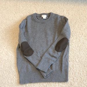Crew Cuts crew sweater with elbow patches for boys